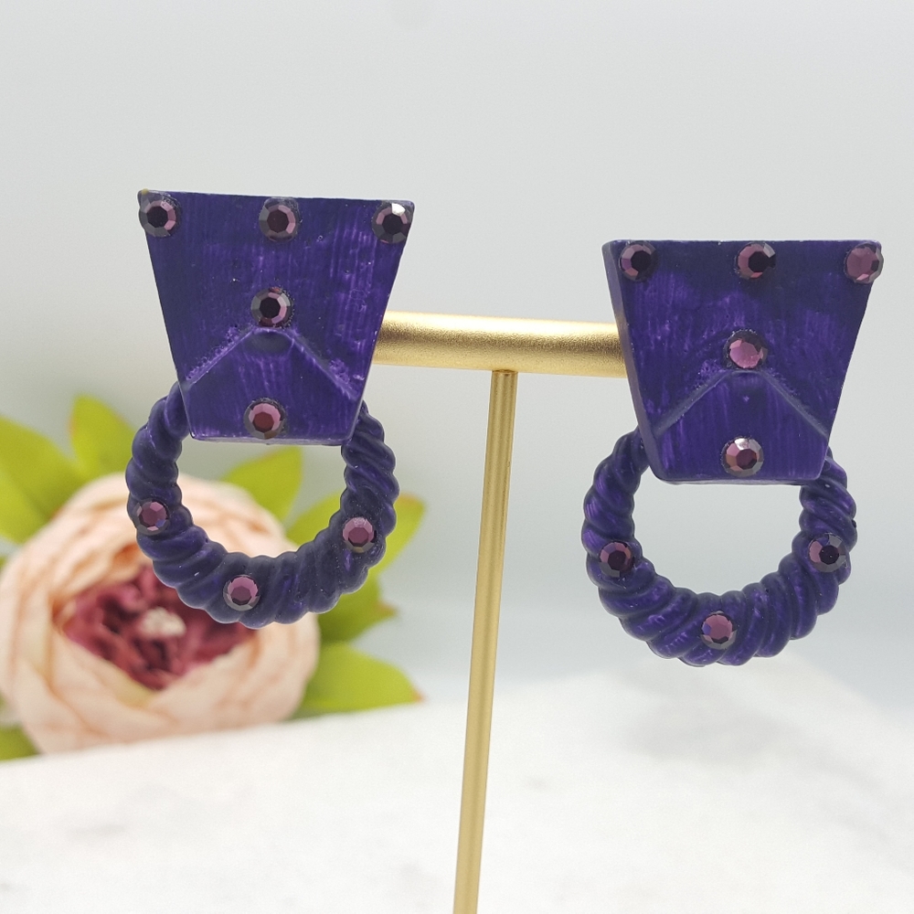 Host Pickjeff Lieb Purple Interchangeable Earrings - image 3